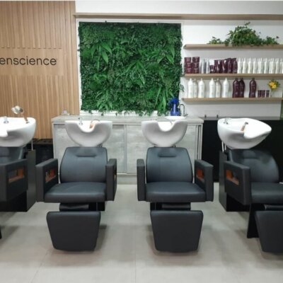 Lavatório Lisboa com Descanso de pernas para Salão de Beleza