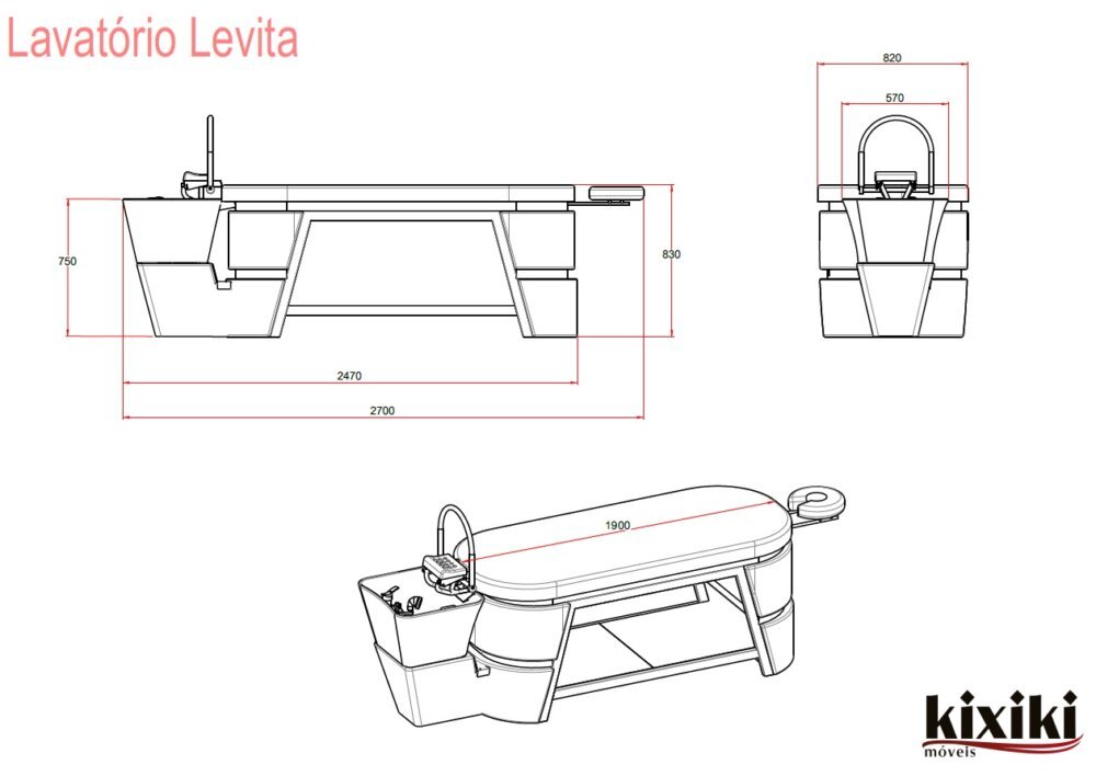 Lavatório Levitá para Head Spa e Terapia Capilar