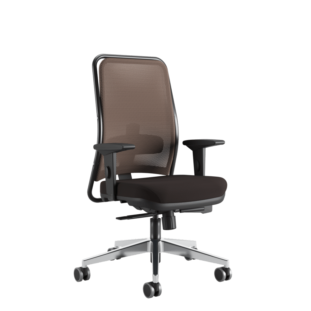 16001 LR Syncron SL Alumínio 65 - EPUN CEC Marrom Cavaletti Newnet - Cadeira para escritório Giratória Presidente 16001