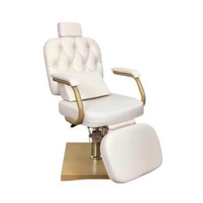 Cadeira Beauty com Base Quadrada Dourada