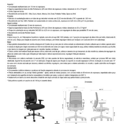 Cavaletti Newnet EXTRA - Cadeira para escritório Diretor Giratória 16212 para Obesos