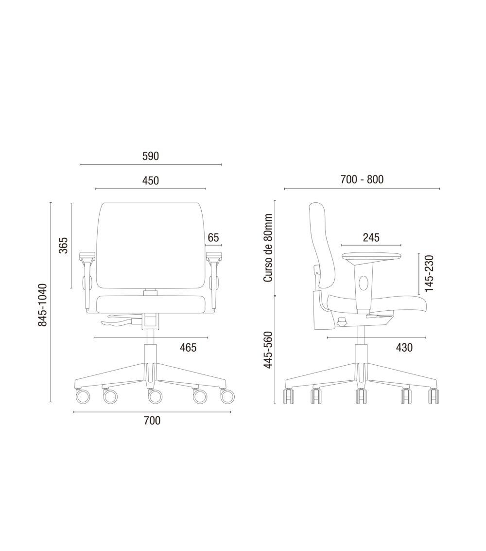 Cadeira para Escritório Cavaletti Slim 18004 Executiva Giratória
