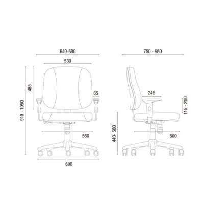 Cavaletti Start EXTRA - Cadeira para escritório Diretor Giratória 4003 para Obesos