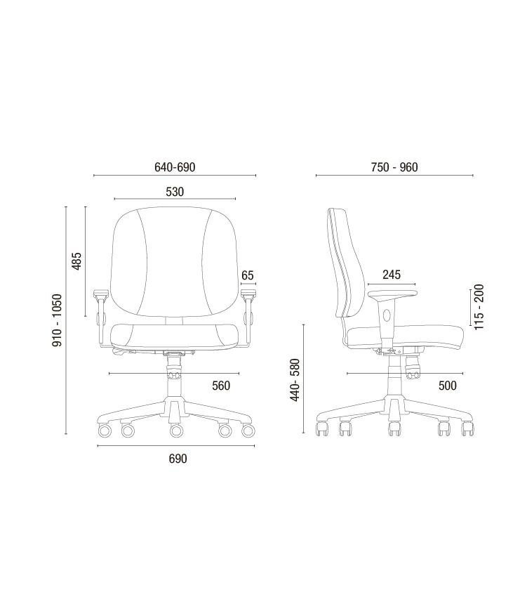 Cavaletti Start EXTRA - Cadeira para escritório Diretor Giratória 4003 para Obesos