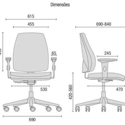Cavaletti Pro EXTRA - Cadeira para escritório Giratória 38001 para Obesos