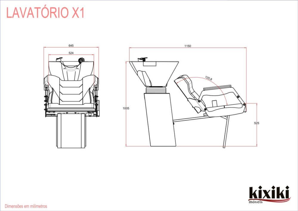 Lavatório X1 para barbeiro Lavatório X1 para barbeiro