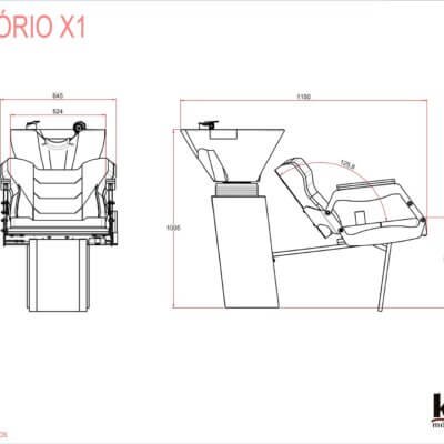 Lavatório X1 para barbeiro Lavatório X1 para barbeiro