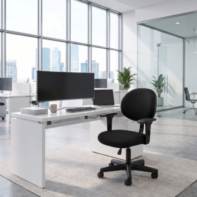 Cadeira Cavaletti Start Light para Escritório Secretária Giratória 4074 Cadeira Cavaletti Start Light em escritório corporativo moderno