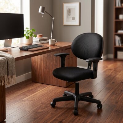 Cadeira Cavaletti Start Light para Escritório Secretária Giratória 4074 Cadeira Cavaletti Start Light no home office com mesa de madeira