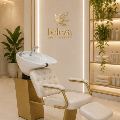 Lavatório Beauty Gold para Salão de Beleza Lavatório Beauty Gold para Salão de Beleza