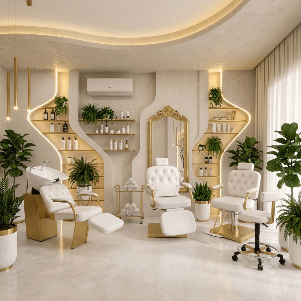 Lavatório Beauty Gold para Salão de Beleza Lavatório Beauty Gold para Salão de Beleza